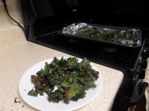 finished spicy kale chips
